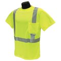 Radwear Safety TShirt, L, Polyester, Green, Short Sleeve, Pullover Closure ST11-2PGS-L